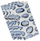 Clams, Geometric Print Napkin, Blue, Set of 4