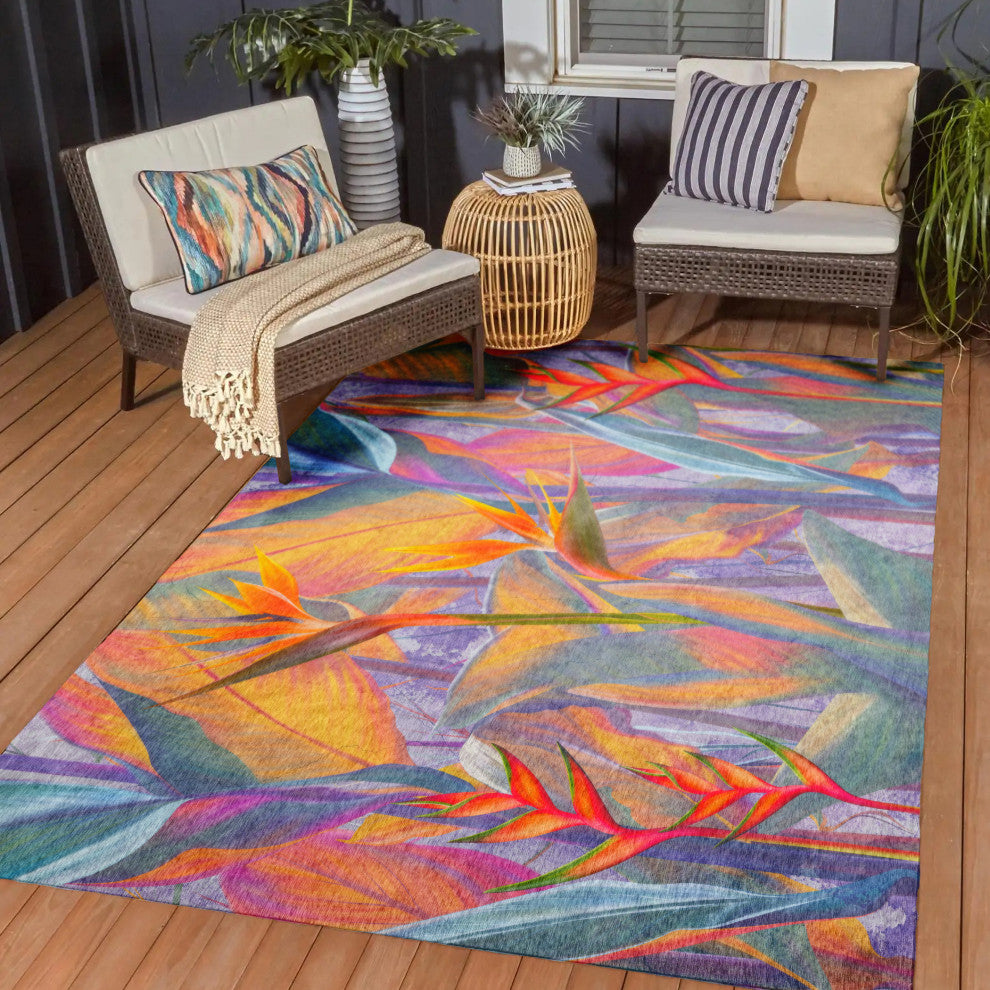 Indoor/Outdoor Tropics TC14 Passion Machine Washable 5' x 7'6" Rug