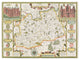 'Map of Surrey' Canvas Art by Jodocus Hondius