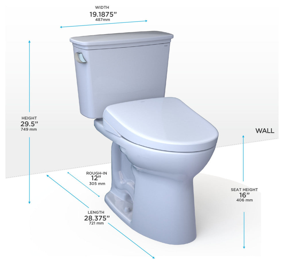 Toto 1.28 GPF Two Piece Elongated Transitional Toilet