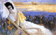 Cecilio Pla y Gallardo Retrato en la Tumbona, 18"x27" Wall Decal