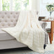 Super Mink Faux Fur Throw Blanket, Antique White, 60"x80"