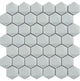 Snow White 3D 2" Hexagon Polished Porcelain Mosaic, 4"x4", Sample