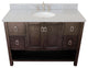 49" Single Vanity, Silvery Brown Finish With Gray Granite Top