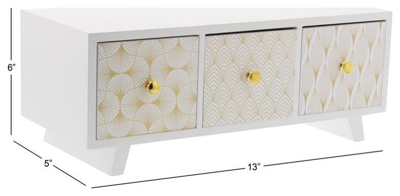 White Contemporary Jewellery Box