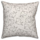 Bunny Pattern 18x18 Throw Pillow