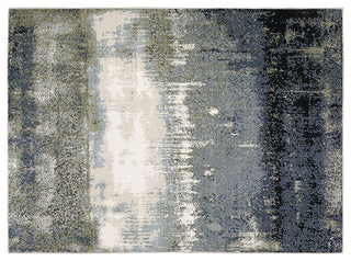 Oriental Weavers Caravan Blue and Green 9'10"x12'10" Indoor Rug