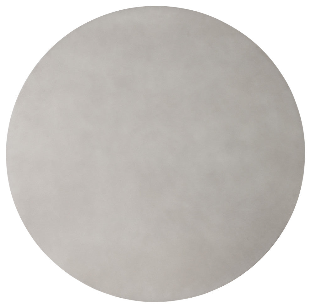 Modrest Duncan Modern Faux Concrete + Walnut Round Dining Table
