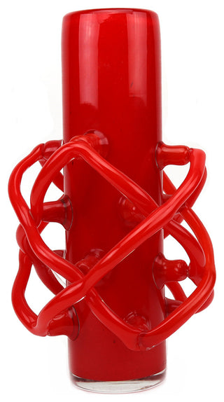 Saturn Vase Red