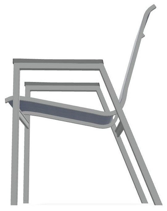 Bazza Sling Stackable Outdoor Dining Chair, Mavi/Graphite