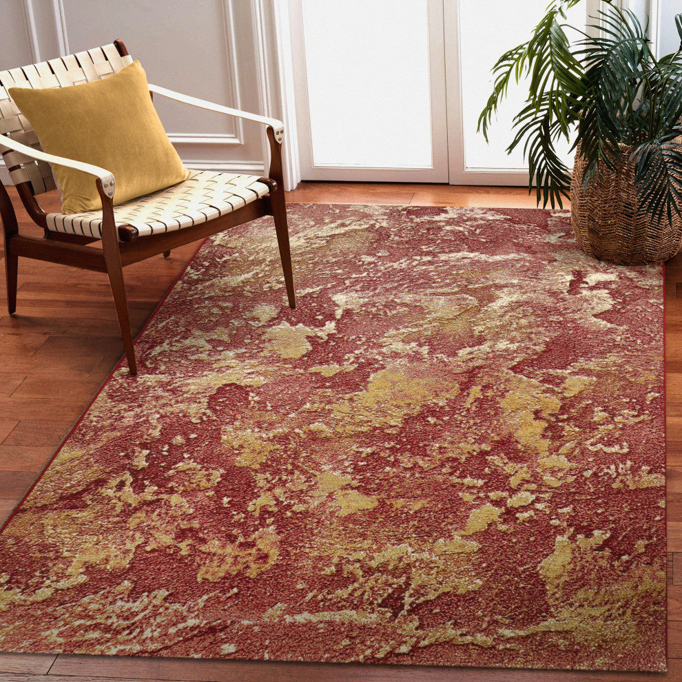 Marina Lava Indoor/Outdoor Rug, Red, 8'10"x11'9"