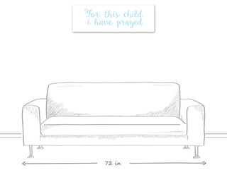 For this Child I have Prayed 12"x36" Canvas Wall Art, Blue