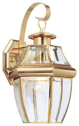 Generation Lighting Lighting 1-Light Outdoor Lantern, Polished Brass