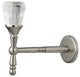 Cristallo Crystal and Metal Drapery Holdback, Brushed Steel