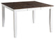 Kona 54" Gathering Table With Butterfly Leaf, Gray and White