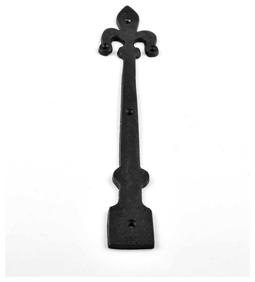 Decorative Door Strap Dummy Hinge 12" Fleur De Lis Antique Rustic Pack of 12