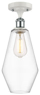 Innovations 516-1C-WPC-G652-7-LED Semi-Flush Mount, White/Polished Chrome