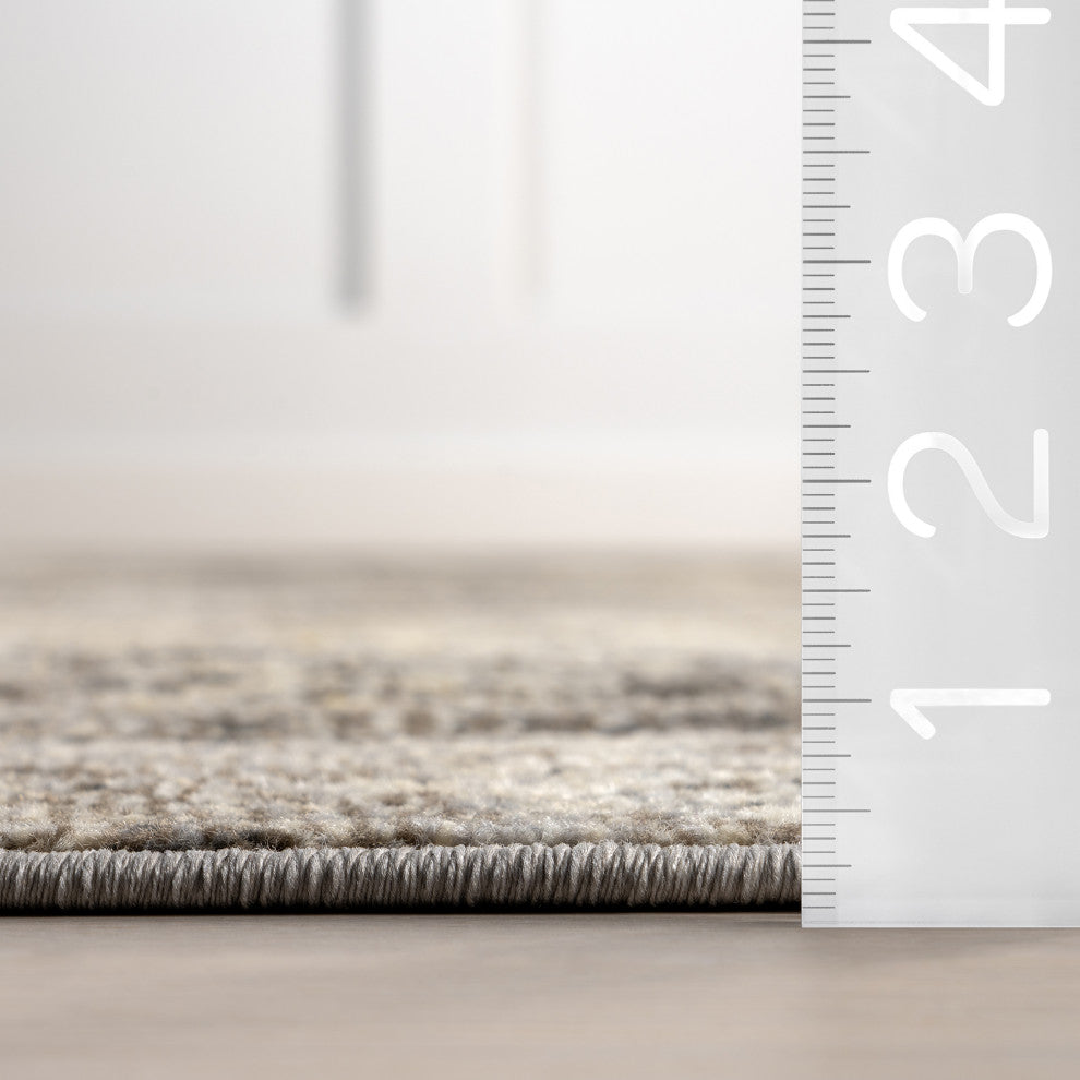 Nuloom Monet Modern Abstract Rug, Beige 7' 10" x 11'
