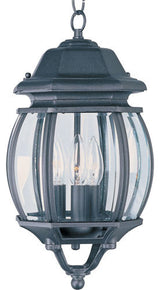 Maxim Crown Hill 3-Light Outdoor Hanging Lantern Black - 1036BK