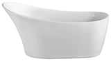 67" Streamline NPT9822BL Soaking Freestanding Tub With Internal Drain