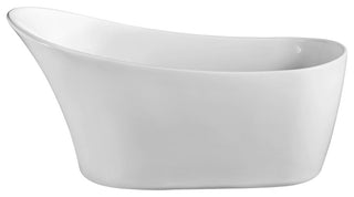 67" Streamline NPT9822BL Soaking Freestanding Tub With Internal Drain