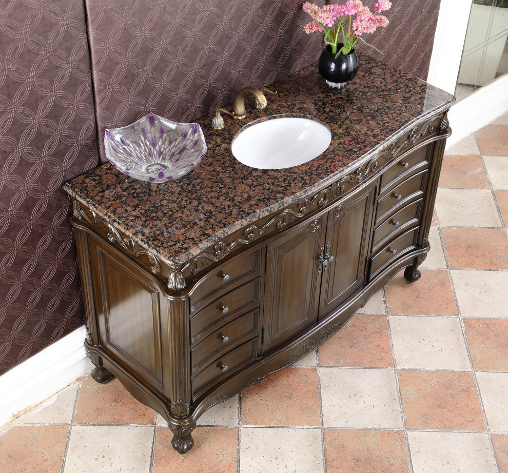 56" Classic-Style Beckham Bathroom Sink Vanity