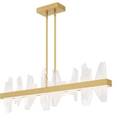Aurelia LED Linear Chandelier in Soft Gold
