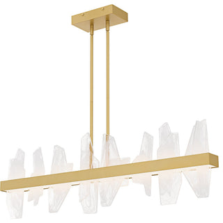 Aurelia LED Linear Chandelier in Soft Gold