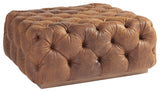 Laurel Leather Cocktail Ottoman