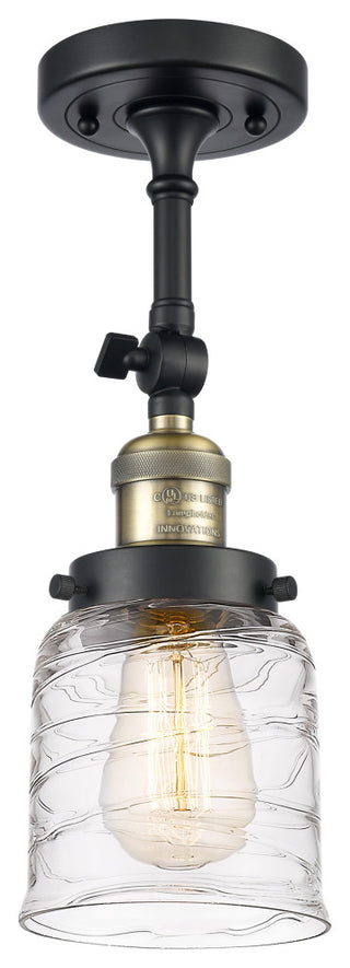 INNOVATIONS 201F-BAB-G513 1-Light Semi-Flush Mount Black Antique Brass