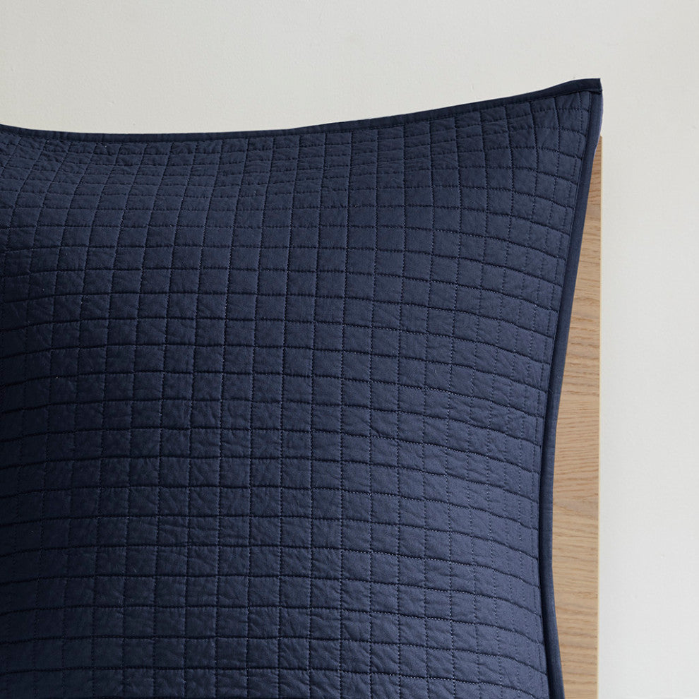 Urban Habitat Brooklyn Pom-Pom 7-Piece Duvet Cover Set, Indigo Blue