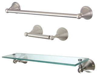 Kingston Brass 3-Piece Bathroom Accessory Set, Brushed Nickel