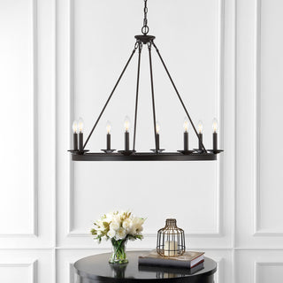 Safavieh Fauna 8 Light Chandelier, Oil Rubbed Bronze (Black)