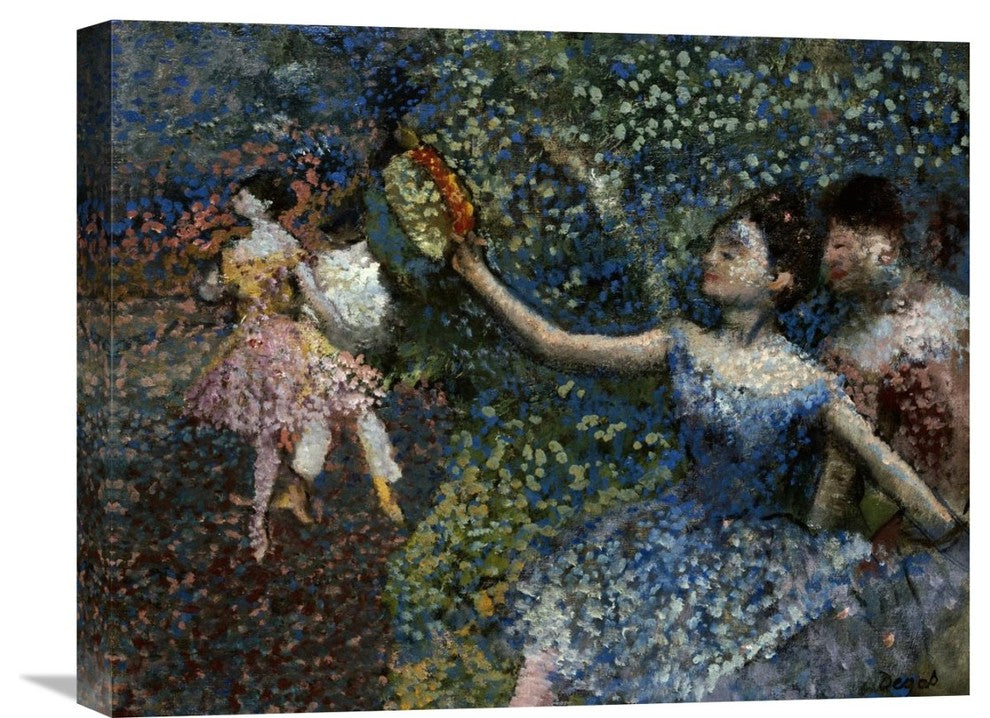 "Dancer With a Tambourine" Stretched Canvas Giclee by Edgar Degas, 22"x14"