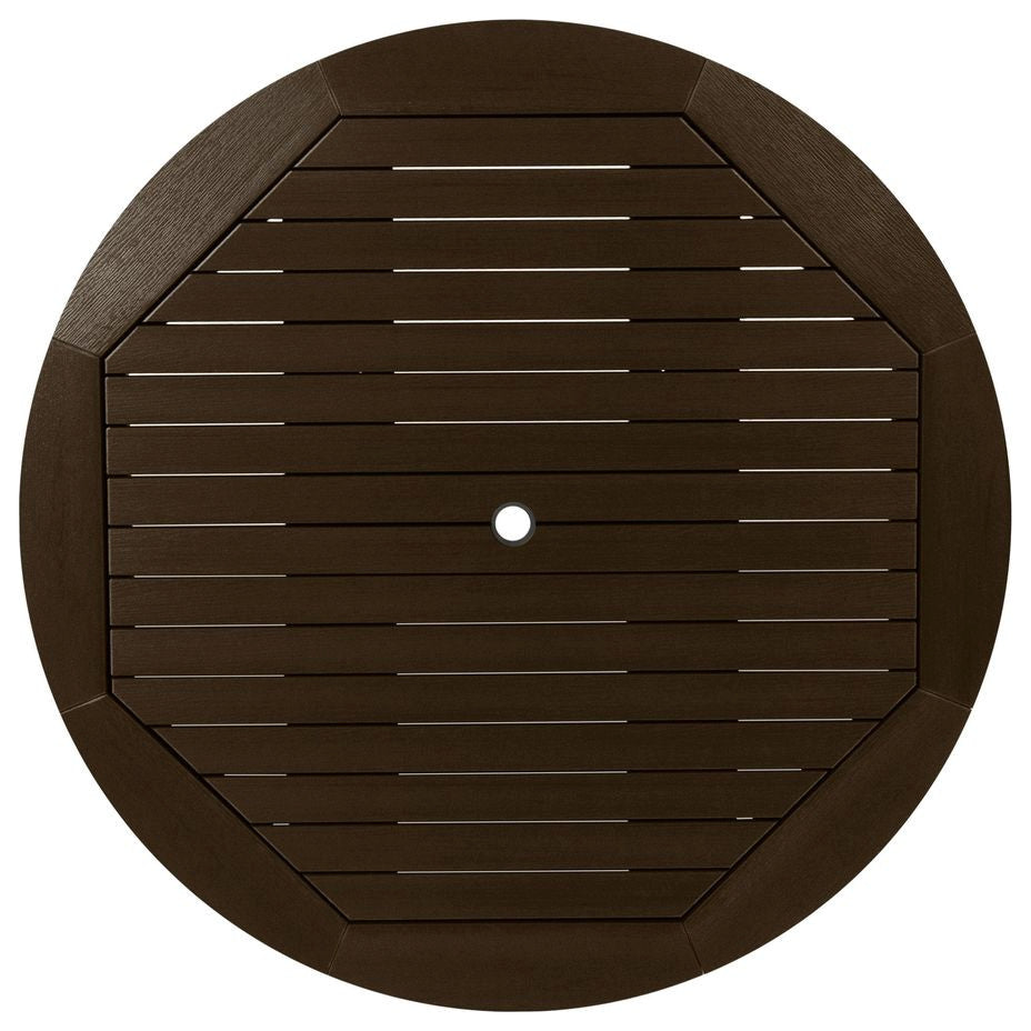 Round Dining Table, 48", Weathered Acorn