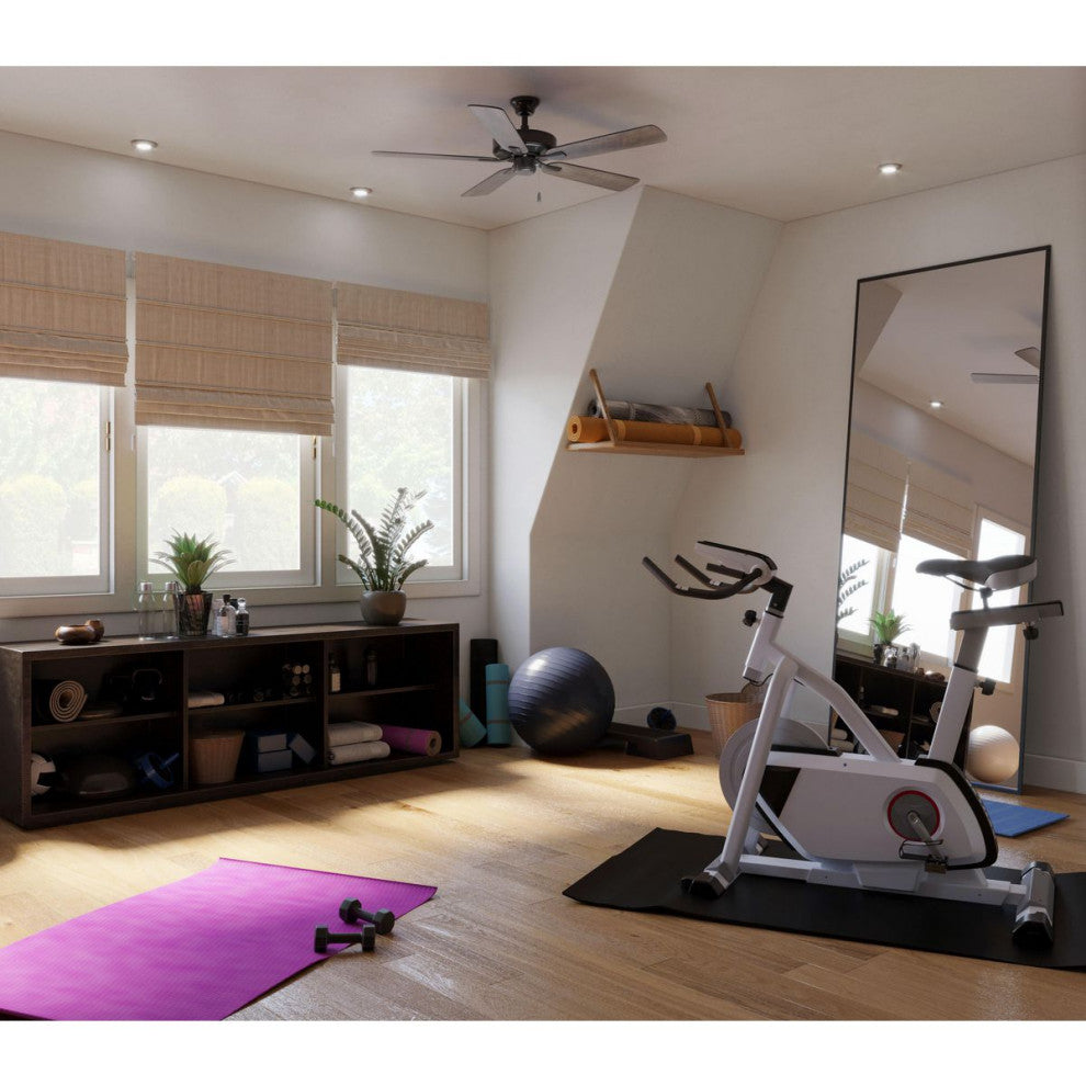 AirPro 52" Matte Black 5-Blade Ceiling Fan With Light