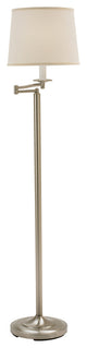 Fangio Lighting's #1060 62 in. Swing Arm Metal Floor Lamp in Brushed Steel
