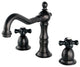 Kingston Brass Widespread Bathroom Faucet With Brass Pop-Up, Oil Rubbed Bronze
