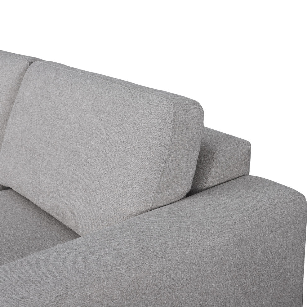 Elizabeth Stain-Resistant Fabric Sofa, Light Gray