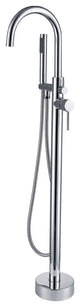 Givingtree Contemporary Floor Mount Tub Filler Trim, Chrome