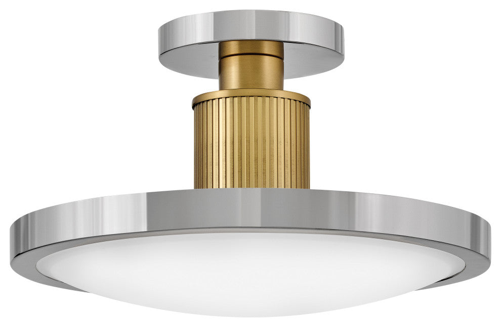 Hinkley Kieran Medium Semi-Flush Mount, Polished Nickel