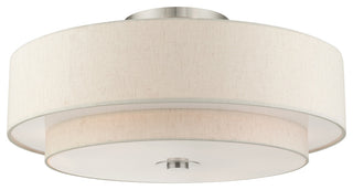 Brushed Nickel Timeless, Transitional, Versatile, Semi Flush