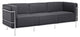 Modern Contemporary Living Room Wool Sofa Dark Gray