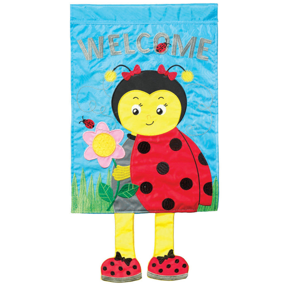 Crazy Leg Welcome Ladybug Polyester 24in