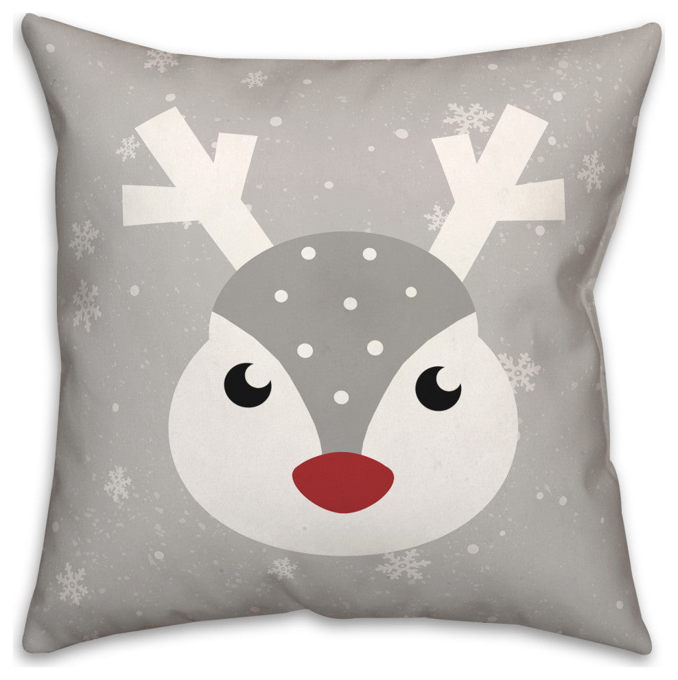 Gray Deer 16x16 Spun Poly Pillow