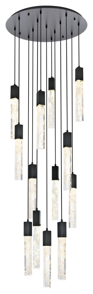 Home Living 30" Chandelier, Black