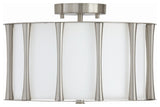 Bodie Three Light Semi-Flush Mount, Brushed Nickel