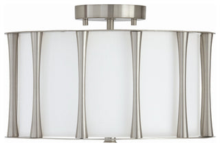 Bodie Three Light Semi-Flush Mount, Brushed Nickel
