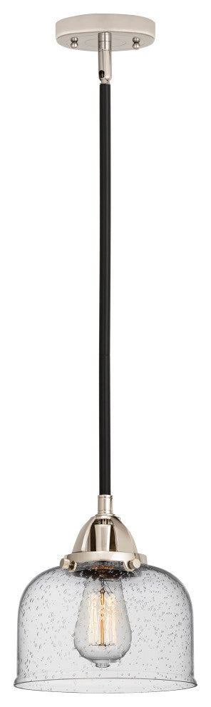 Large Bell Mini Pendant, Black Polished Nickel, Seedy, Seedy