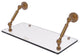 Waverly Place 18" Floating Glass Shelf, Brushed Bronze